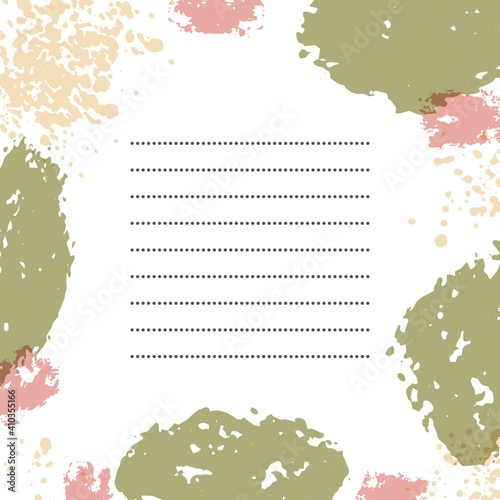 Collage letter frame with thimble pattern Hina-arare color