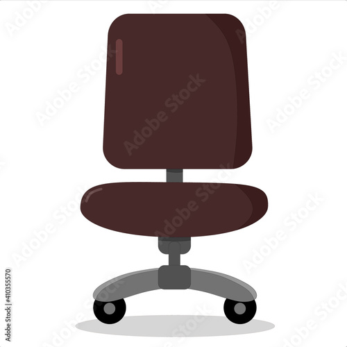 Vector illustration of a wheeled office chair for an office