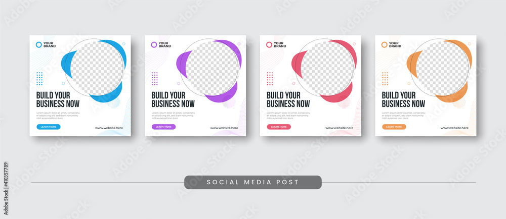 Build your business now social media post template Build your business now social media post template