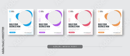 Build your business now social media post template