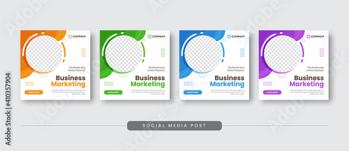Business marketing social media post template