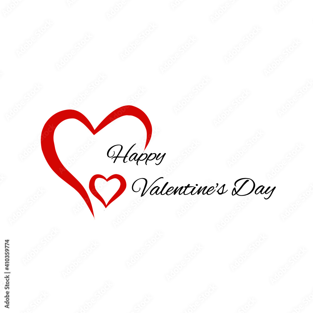 Vector illustration of icon love with valentine's day greetings