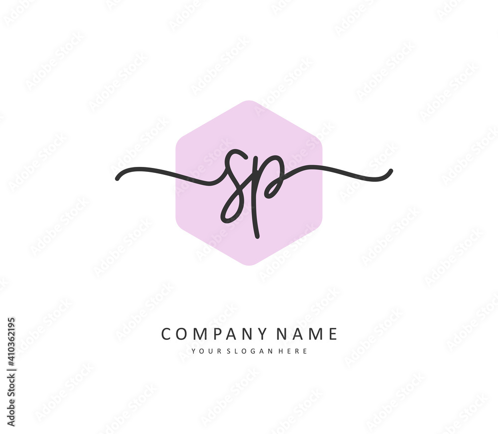 SP Initial letter handwriting and signature logo. A concept handwriting initial logo with template element. SP Initial letter handwriting and signature logo. A concept handwriting initial logo with template element.