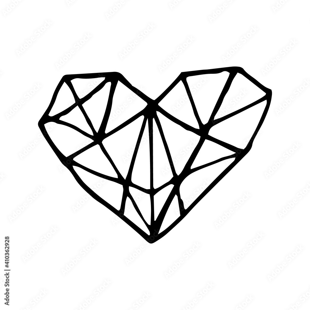 heart crystal icon, sticker. sketch hand drawn doodle style. minimalism, monochrome. love, valentines day wedding. heart crystal icon, sticker. sketch hand drawn doodle style. minimalism, monochrome. love, valentines day wedding.