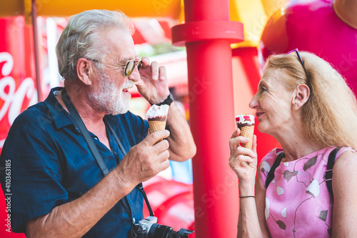 happy senior friend couples...