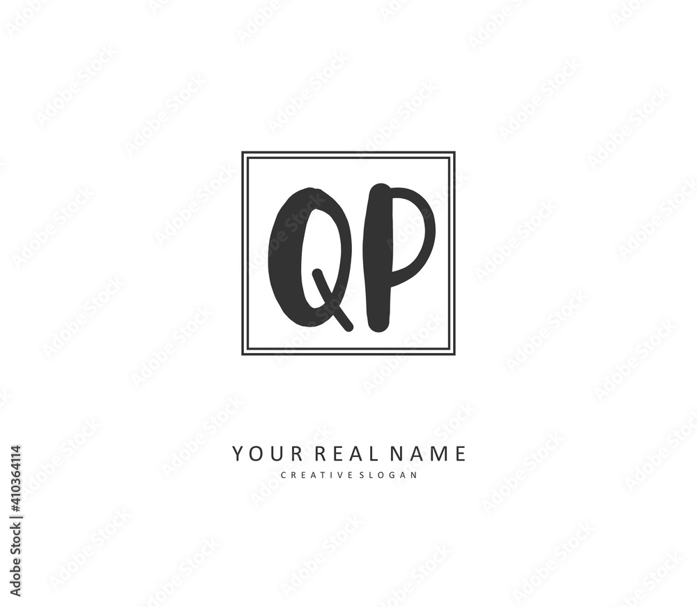 QP Initial letter handwriting and signature logo. A concept handwriting initial logo with template element. QP Initial letter handwriting and signature logo. A concept handwriting initial logo with template element.