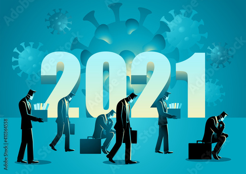 Business people lost their job due to coronavirus Covid-19