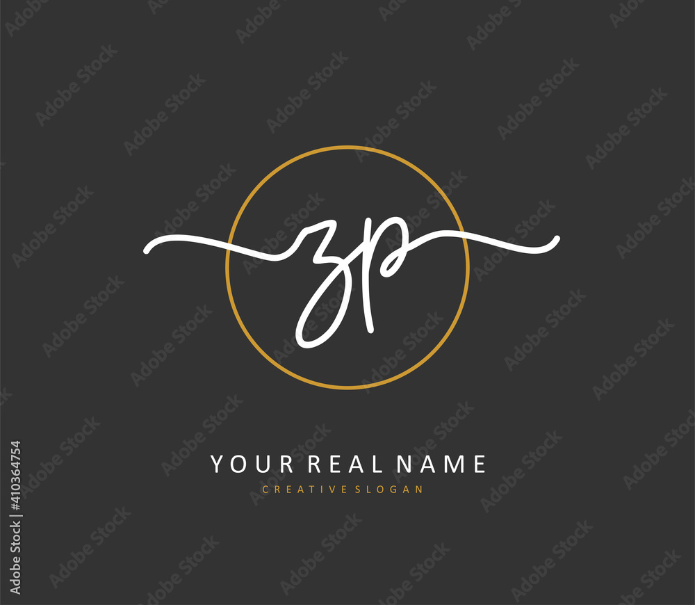 ZP Initial letter handwriting and signature logo. A concept handwriting initial logo with template element. ZP Initial letter handwriting and signature logo. A concept handwriting initial logo with template element.