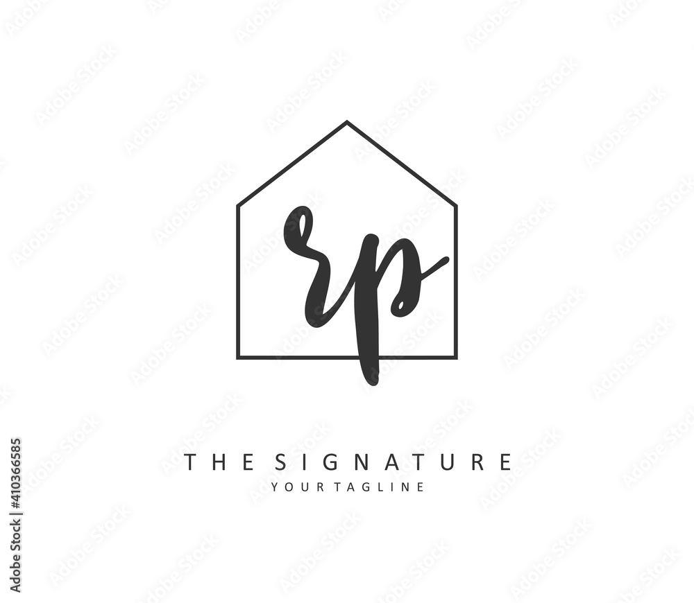 RP Initial letter handwriting and signature logo. A concept handwriting initial logo with template element. RP Initial letter handwriting and signature logo. A concept handwriting initial logo with template element.