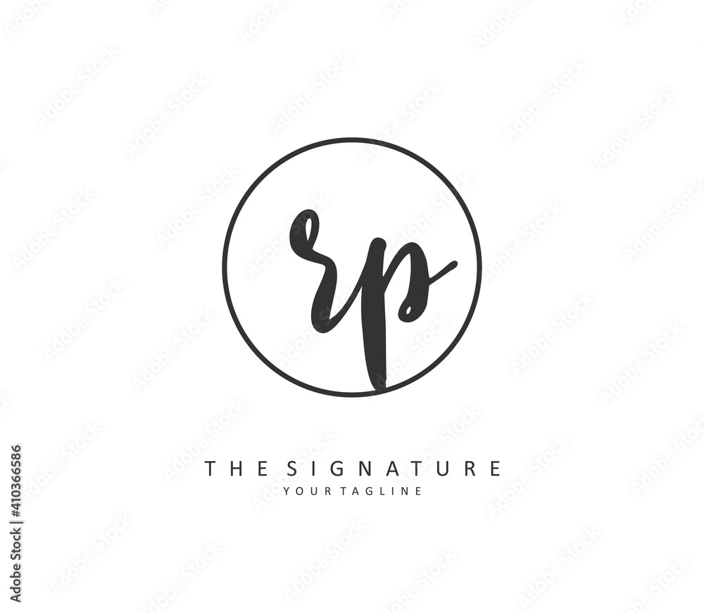 RP Initial letter handwriting and signature logo. A concept handwriting initial logo with template element. RP Initial letter handwriting and signature logo. A concept handwriting initial logo with template element.