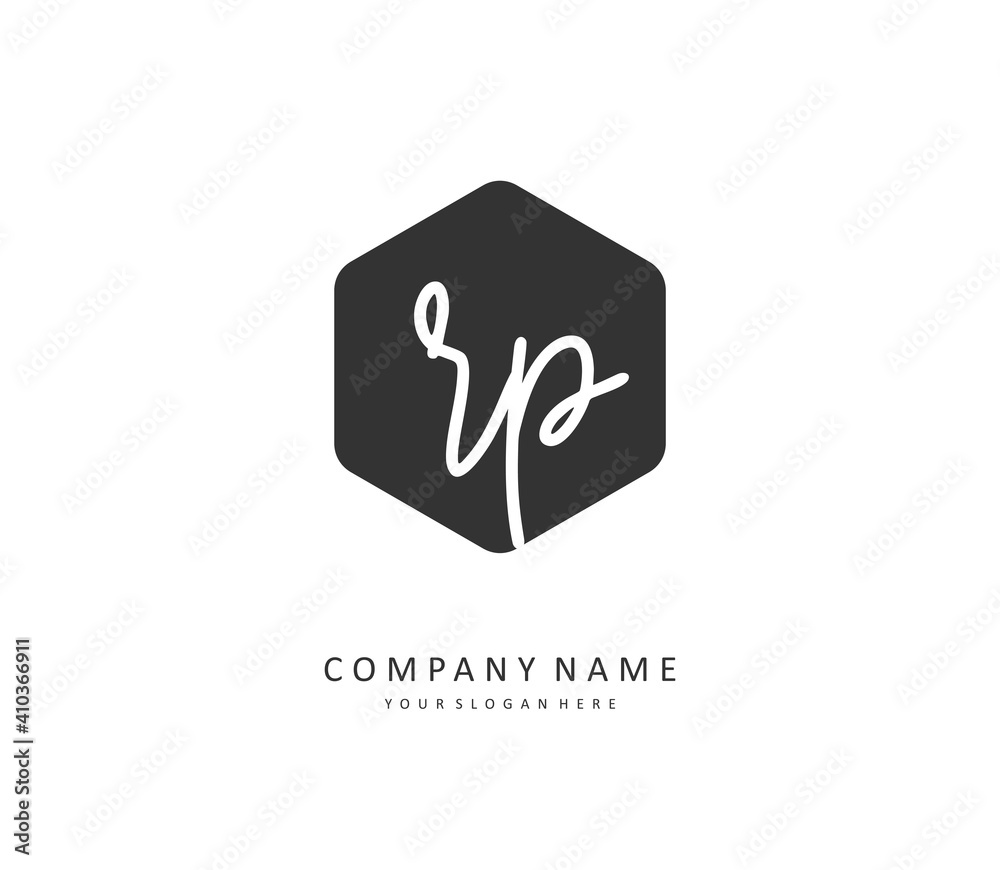 RP Initial letter handwriting and signature logo. A concept handwriting initial logo with template element. RP Initial letter handwriting and signature logo. A concept handwriting initial logo with template element.
