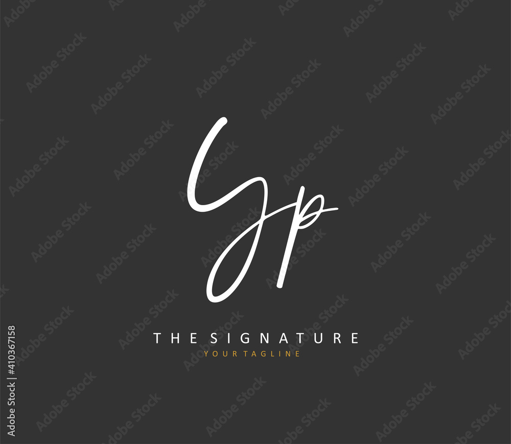 YP Initial letter handwriting and signature logo. A concept handwriting initial logo with template element. YP Initial letter handwriting and signature logo. A concept handwriting initial logo with template element.