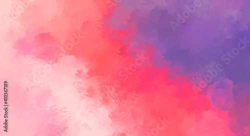 Abstract background of colorful brush strokes. Brushed vibrant wallpaper. Painted artistic creation. Unique and creative illustration.