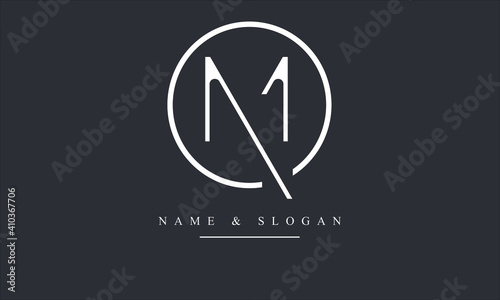 OM, MO, O, M abstract letters logo monogram