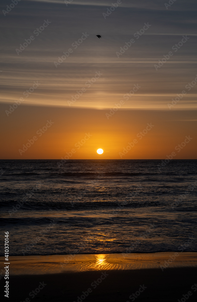 sunset over the sea