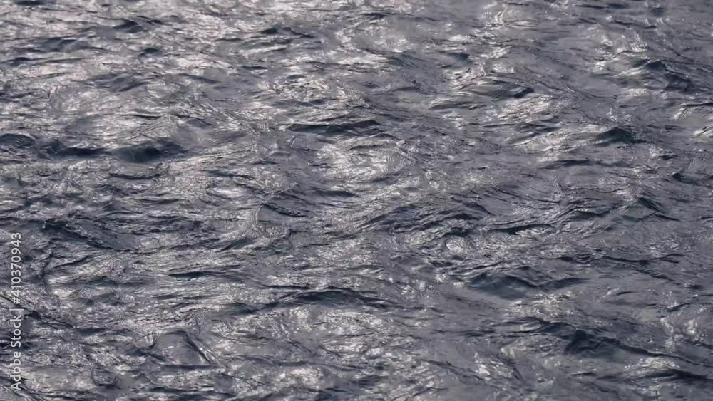 Beautiful icy waves of a river in France -close up slowmo Beautiful icy waves of a river in France -close up slowmo