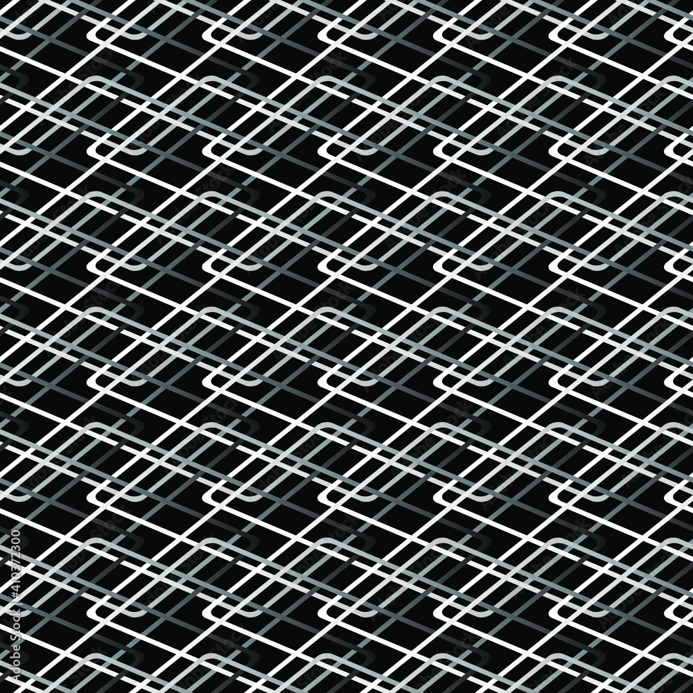 Geometric grid background Modern black and white abstract texture Seamless pattern