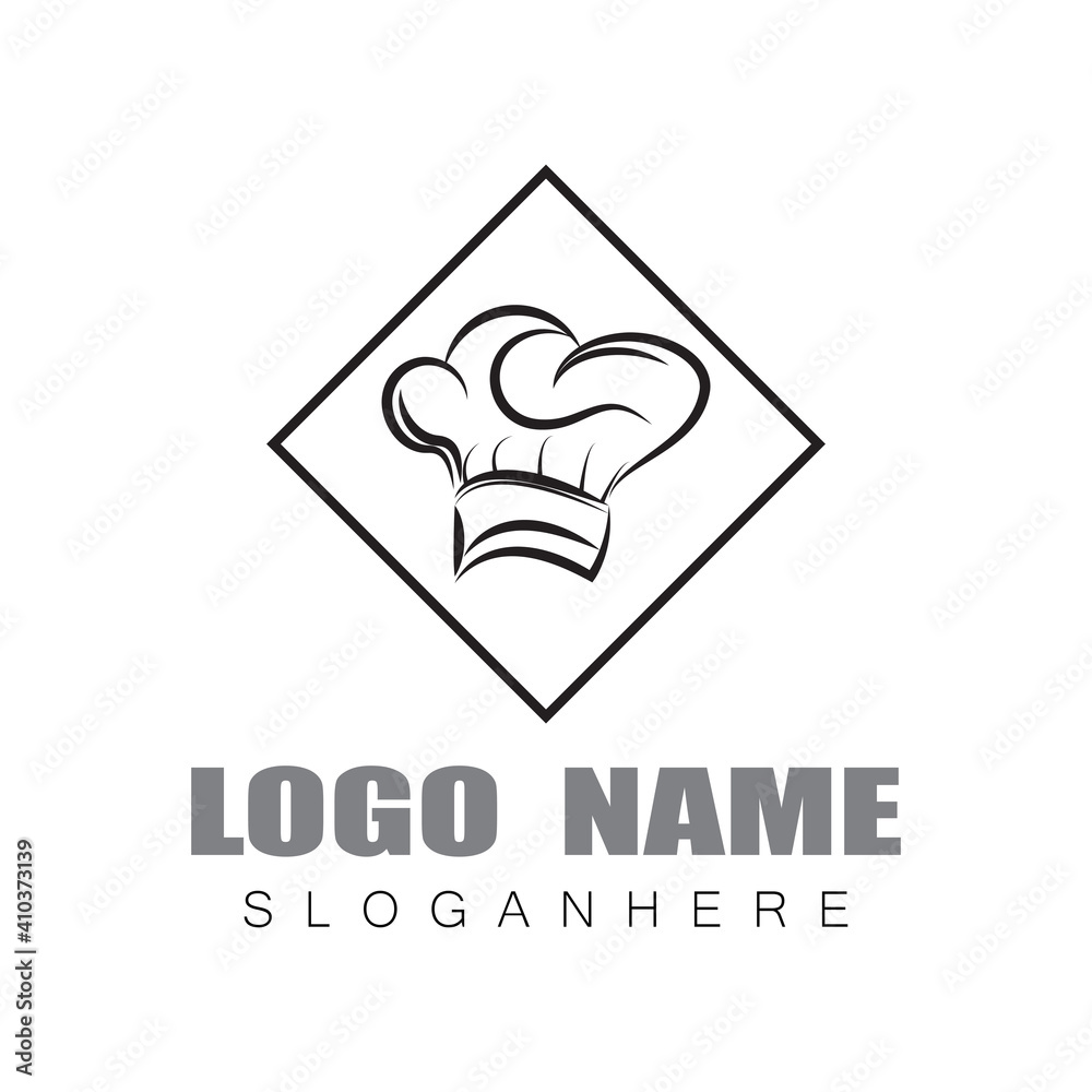 Hat chef logo template