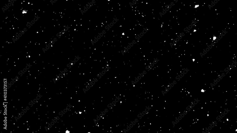 Winter Snow, Falling snow animation loop Slow motion
