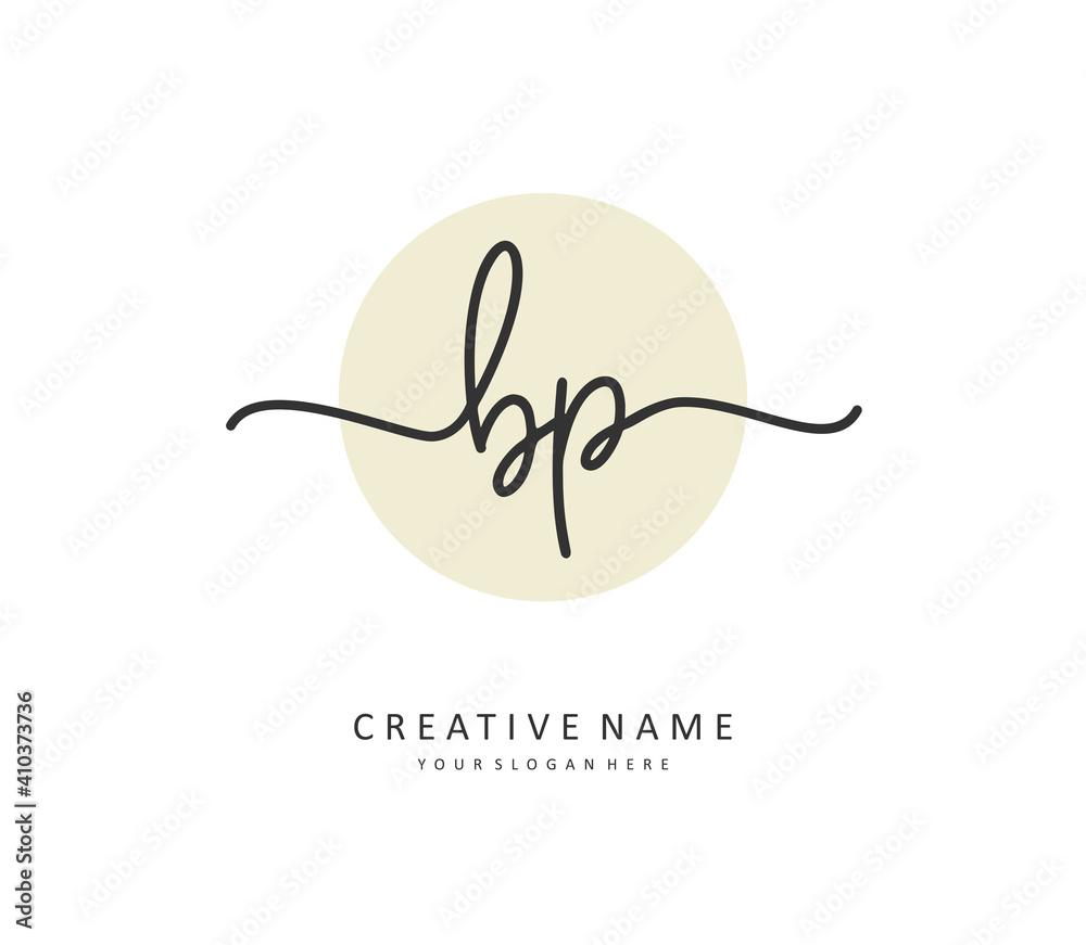 BP Initial letter handwriting and signature logo. A concept handwriting initial logo with template element. BP Initial letter handwriting and signature logo. A concept handwriting initial logo with template element.