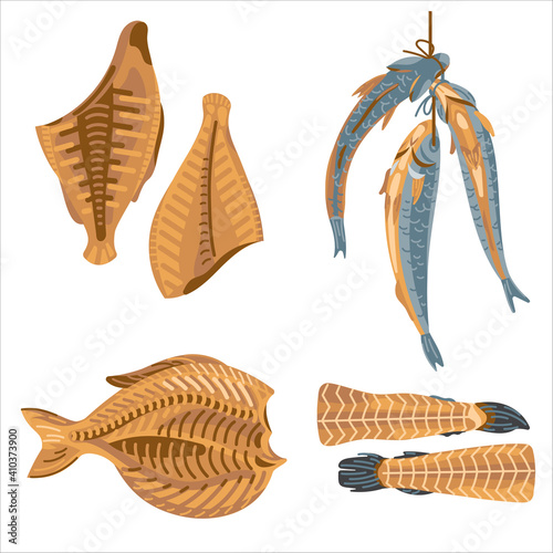 Dried fish flesh and parts photo