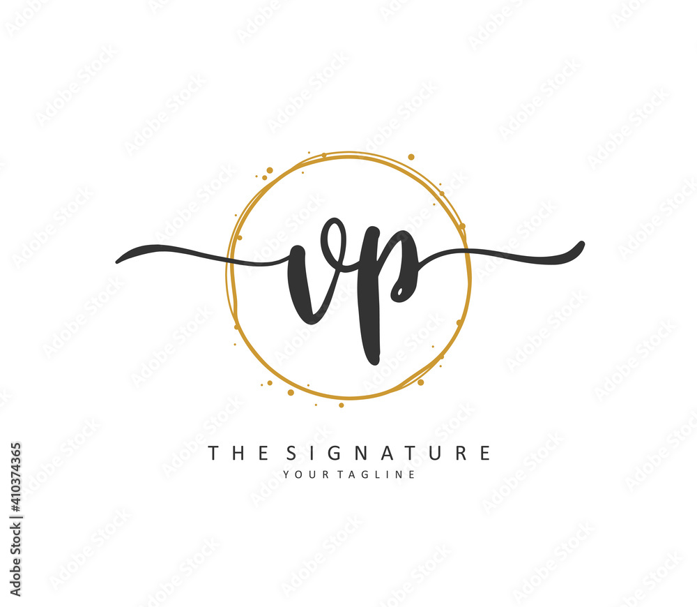 VP Initial letter handwriting and signature logo. A concept handwriting initial logo with template element. VP Initial letter handwriting and signature logo. A concept handwriting initial logo with template element.