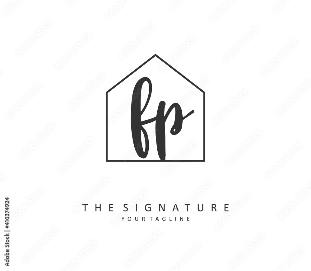 FP Initial letter handwriting and signature logo. A concept handwriting initial logo with template element. FP Initial letter handwriting and signature logo. A concept handwriting initial logo with template element.