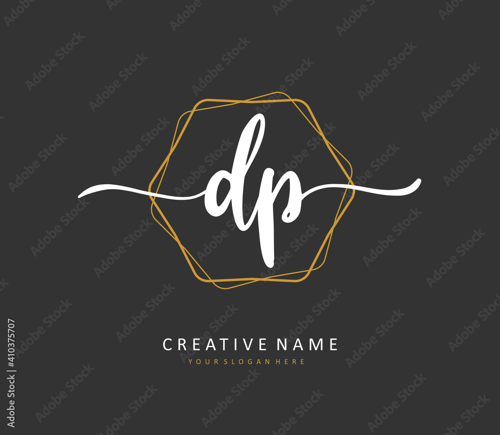 DP Initial letter handwriting and signature logo. A concept handwriting initial logo with template element. DP Initial letter handwriting and signature logo. A concept handwriting initial logo with template element.