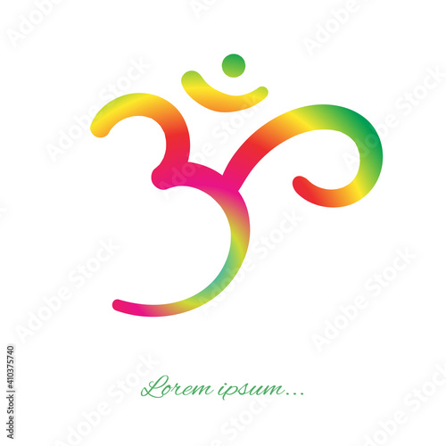 Om,Aum,sacred sound,primordial mantra,word of power,pictogramsymbol of divine triad of Brahma, Vishnu and Shiva.Hand-drawn sign of yoga,meditation,sacredness,spirituality.