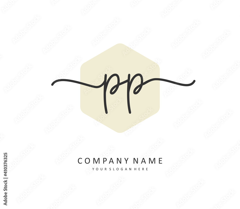 PP Initial letter handwriting and signature logo. A concept handwriting initial logo with template element. PP Initial letter handwriting and signature logo. A concept handwriting initial logo with template element.