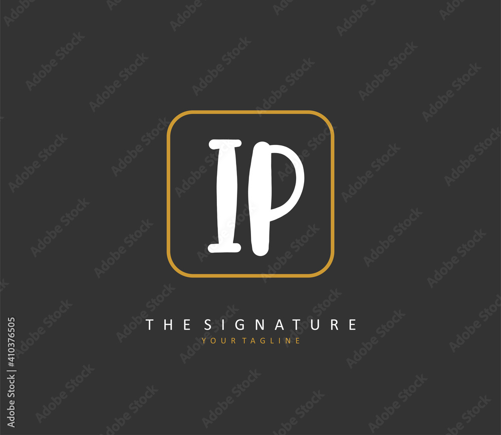 IP Initial letter handwriting and signature logo. A concept handwriting initial logo with template element. IP Initial letter handwriting and signature logo. A concept handwriting initial logo with template element.