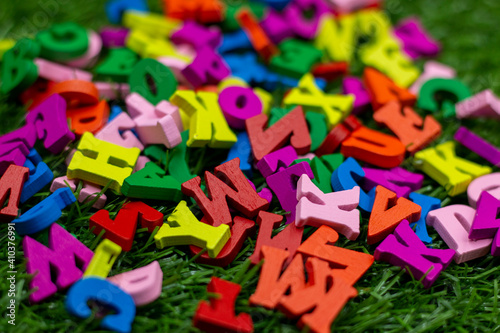 Colorful English alphabet background