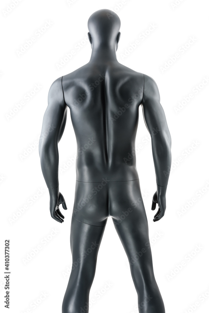 Male gray athletic mannequin doll or store display dummy isolated. Male gray athletic mannequin doll or store display dummy isolated.