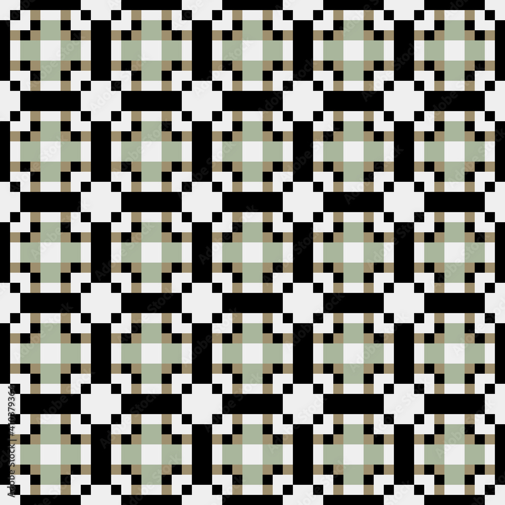 Fototapeta premium Abstract Cross Pattern generative computational art illustration