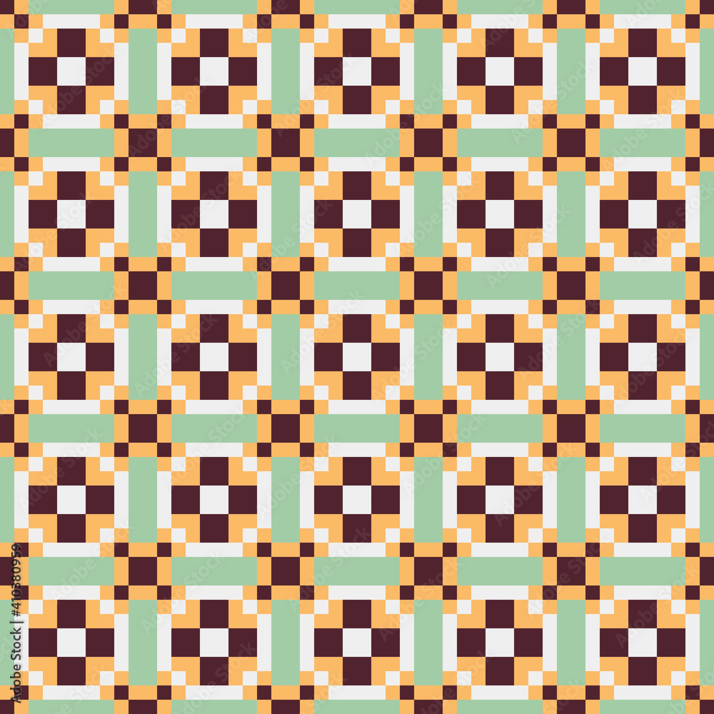 Fototapeta premium Abstract Cross Pattern generative computational art illustration