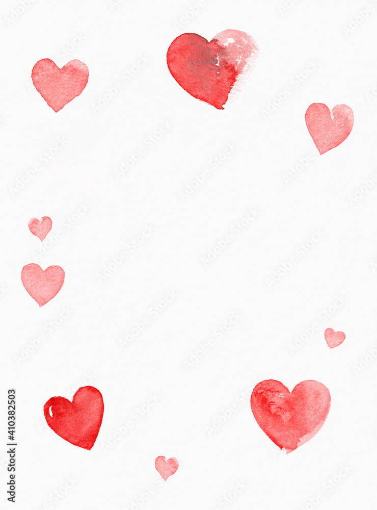 red hearts background for valentines day