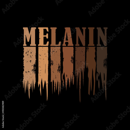 Melanin black african american design illustration