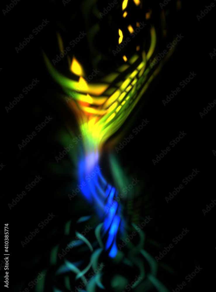 Fototapeta premium Light particle trails. Light explosion star with glowing particles and lines. Beautiful moving abstract rays background.