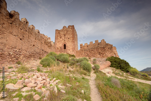 Ruinas del castillo de Serra  en la provincia de Valencia. Comunidad Valenciana. Espa  a. Europa