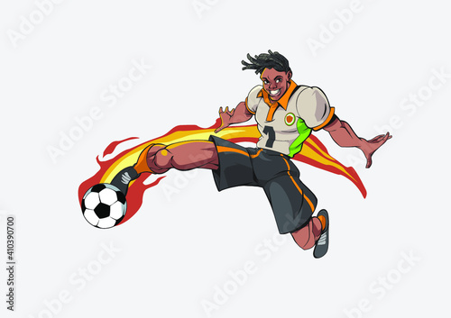 Anime Soccer Player Vector