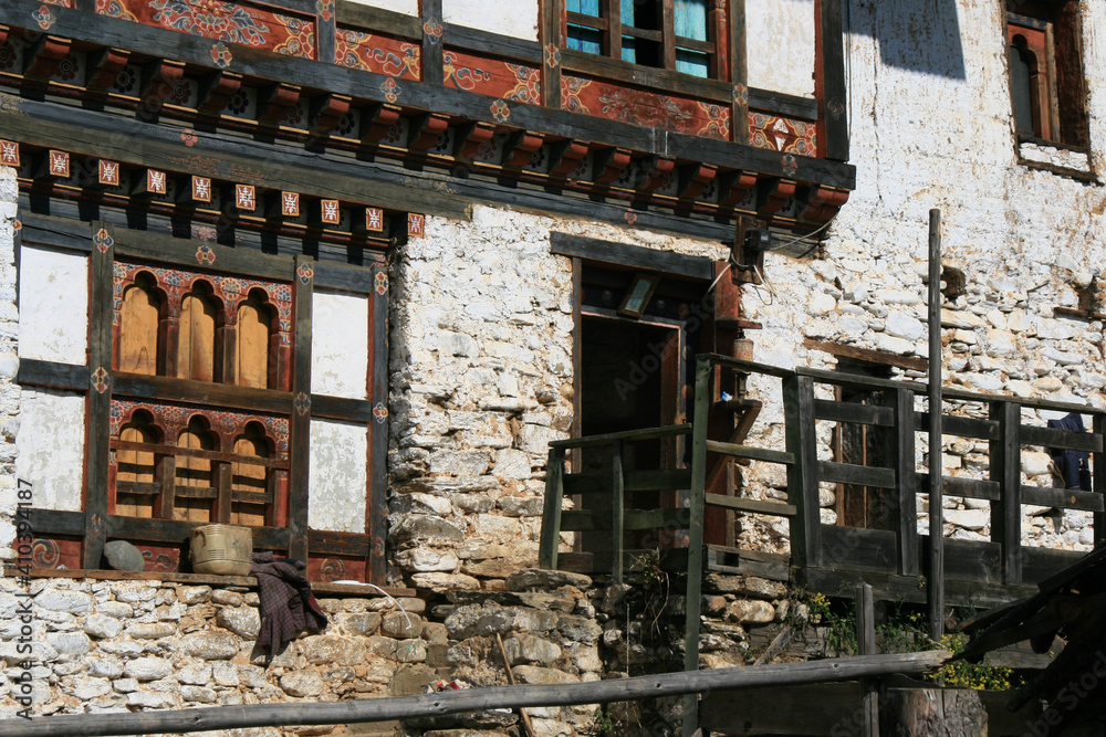house in a village in bhutan