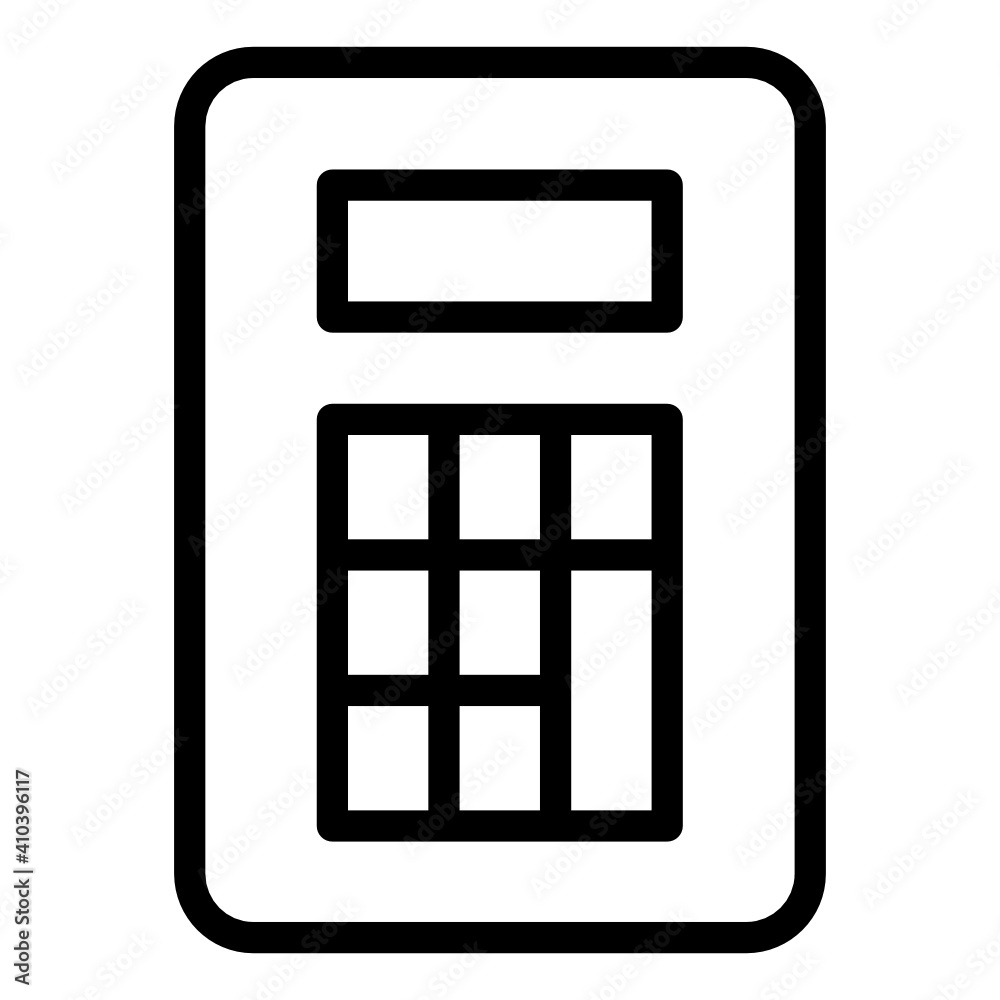 Calculator icon design line style Calculator icon design line style