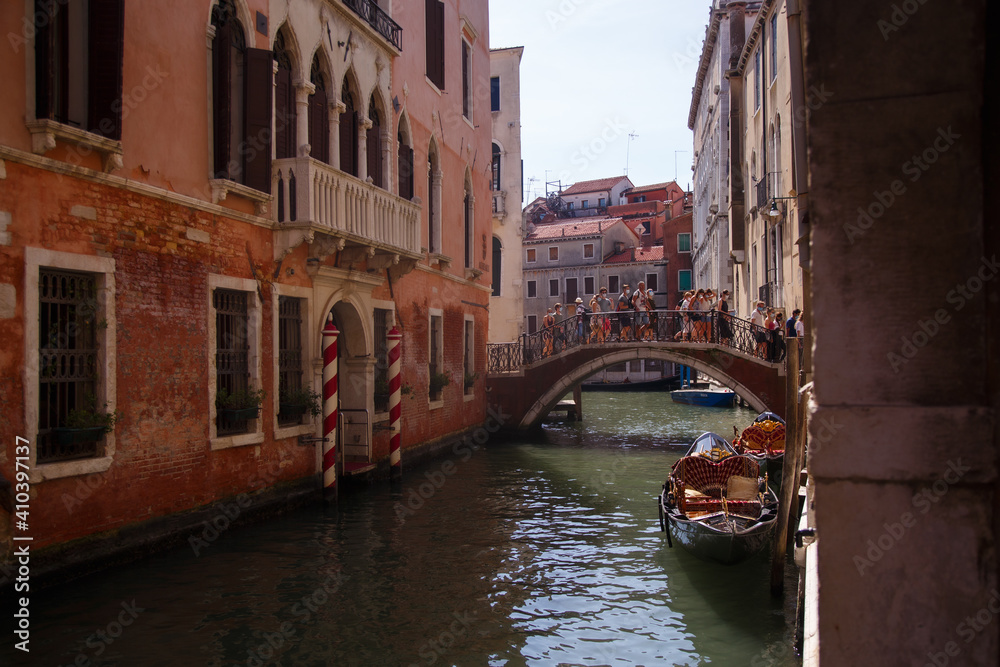 Venice, Italy - September 2020: Cozy canals of Venice