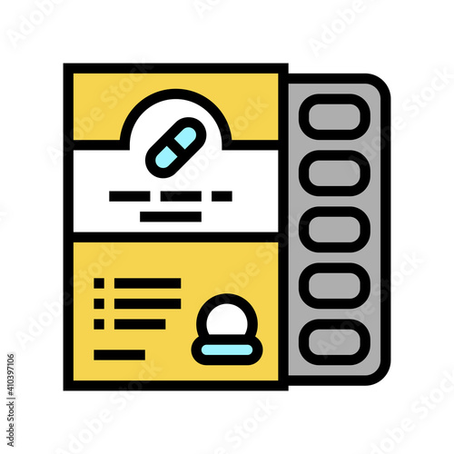 dry probiotics color icon vector. dry probiotics sign. isolated symbol illustration