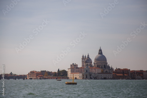 Venice, Italy - September 2020: Bay of Venice, view from the water to Venice