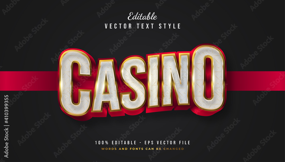 Bold Elegant White and Red Text Style with Wavy Effect