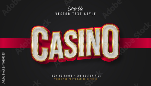 Bold Elegant White and Red Text Style with Wavy Effect