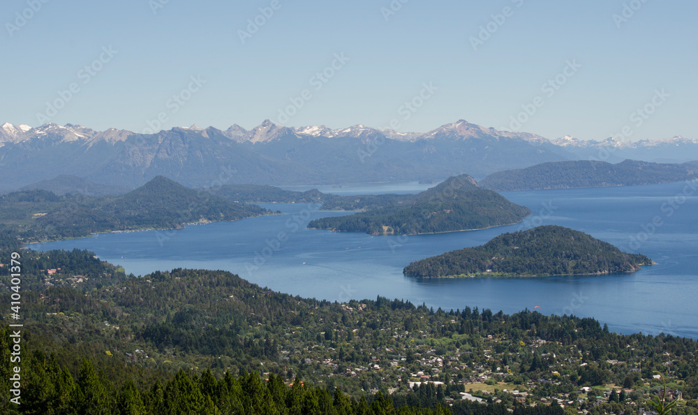 Bariloche, panoramic view of lakes and mountains