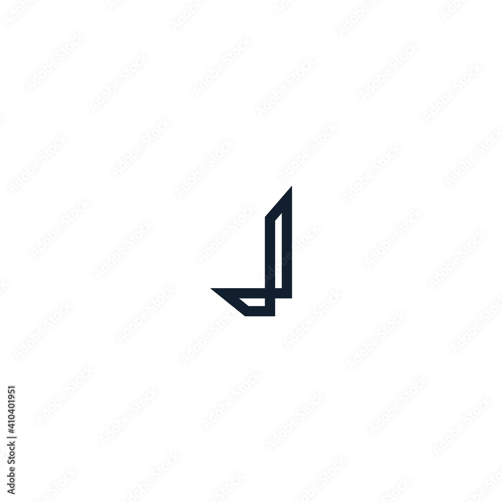 letter J monogram geometric letter J monogram geometric