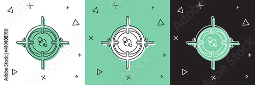 Set Eye scan icon isolated on white and green, black background. Scanning eye. Security check symbol. Cyber eye sign. Vector.
